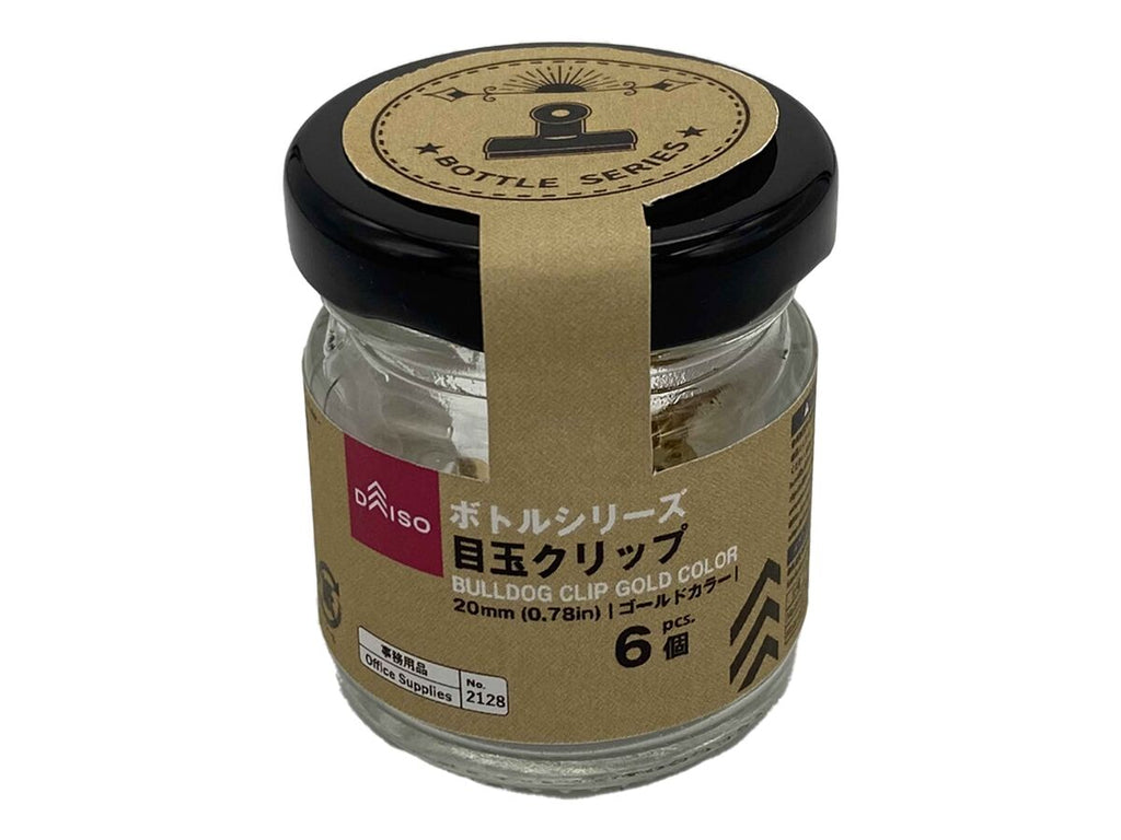 ボトルシリーズ目玉クリップ（ゴールドカラー、６個） ダイソー(DAISO)