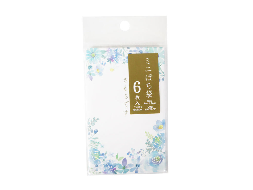 ミニポチ袋（ボタニカル、ブルー、６枚） ダイソー(DAISO)