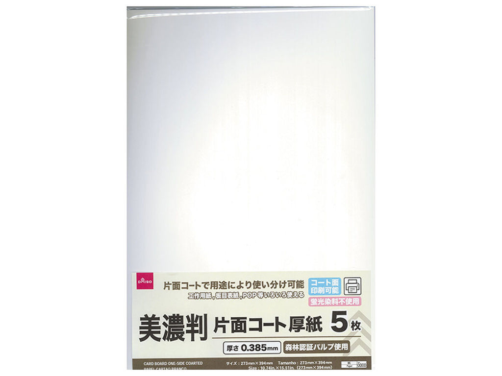 片面コート厚紙（美濃判、５枚） ダイソー(DAISO)