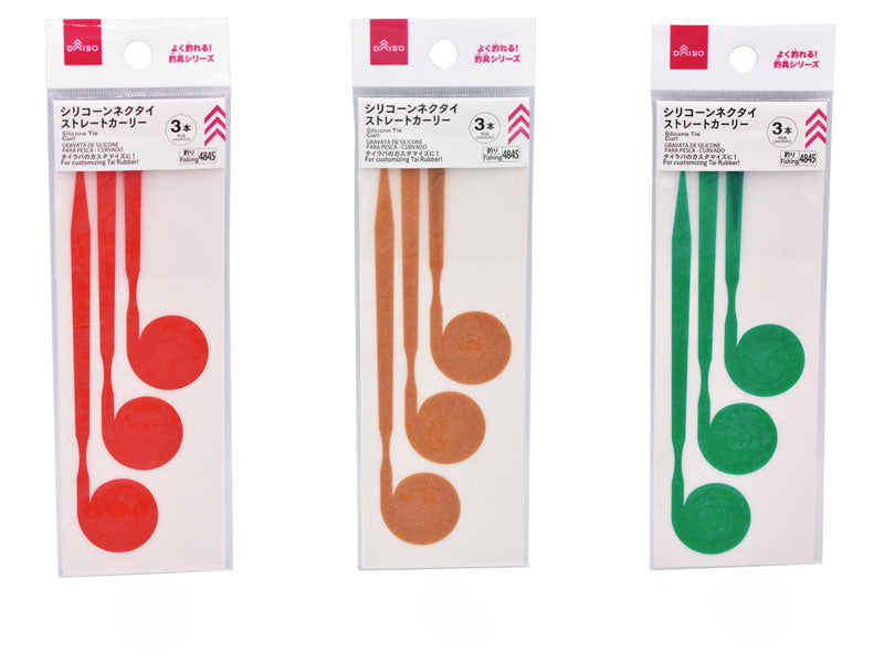 シリコーンネクタイ（ストレートカーリー、３本） ダイソー(DAISO)