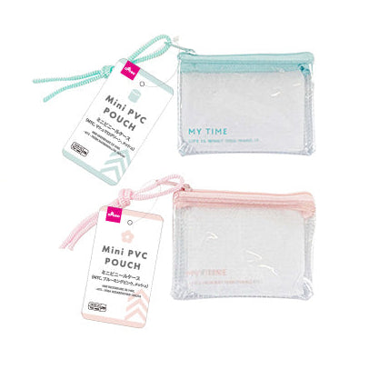 ミニビニールケース（ＭＴＣ、ブルーミングピンク、マシュマログリーン、メッシュ） ダイソー(DAISO)
