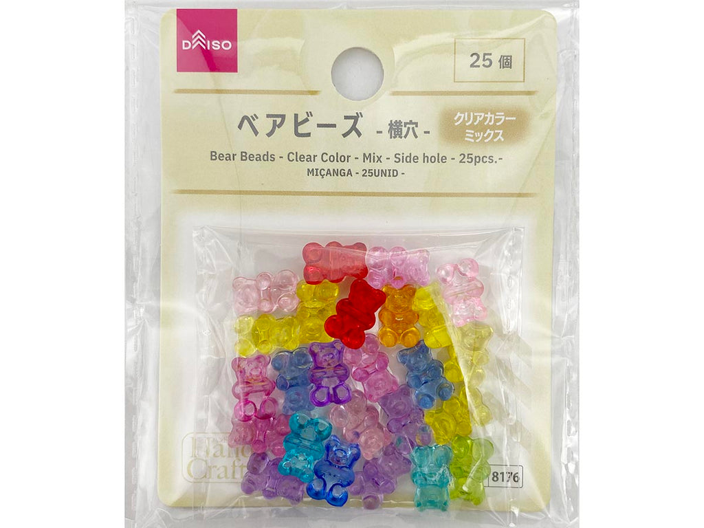 ベアビーズ（クリアカラー、ミックス、横穴、２５個） ダイソー(DAISO)