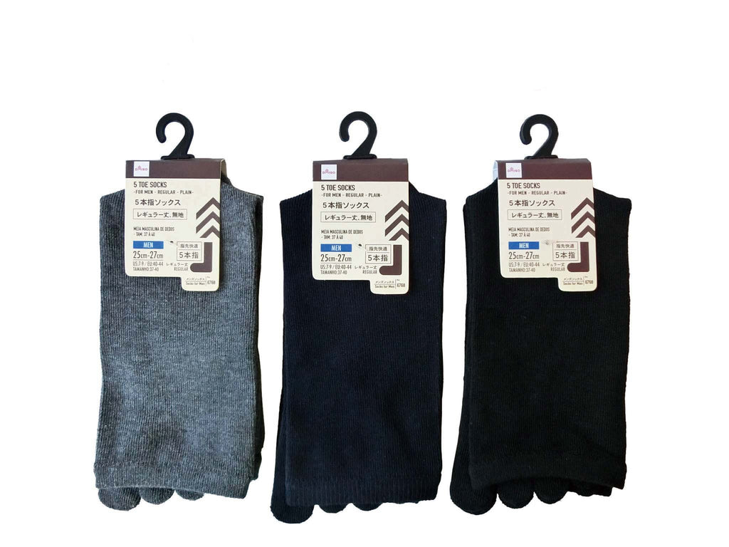 ５本指ソックス（メンズ、レギュラー丈、無地） ダイソー(DAISO)
