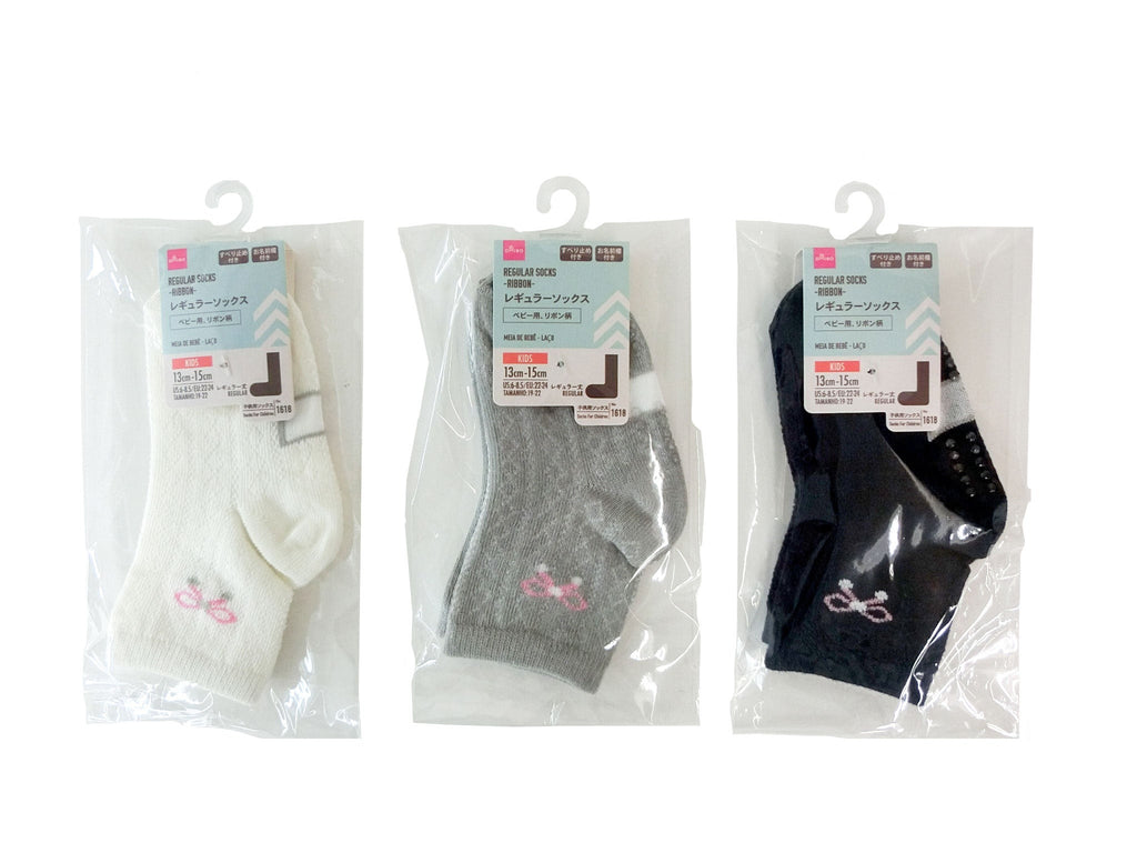レギュラーソックス（ベビー用、リボン柄） ダイソー(DAISO)