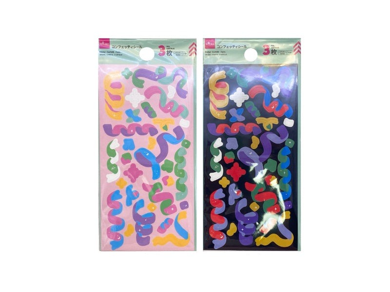 シール（コンフェッティ、３枚） ダイソー(DAISO)
