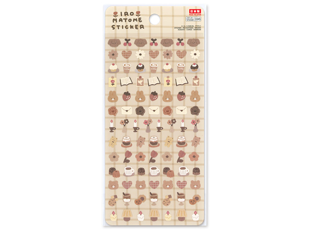 シール（いろまとめ、ブラウン） ダイソー(DAISO)