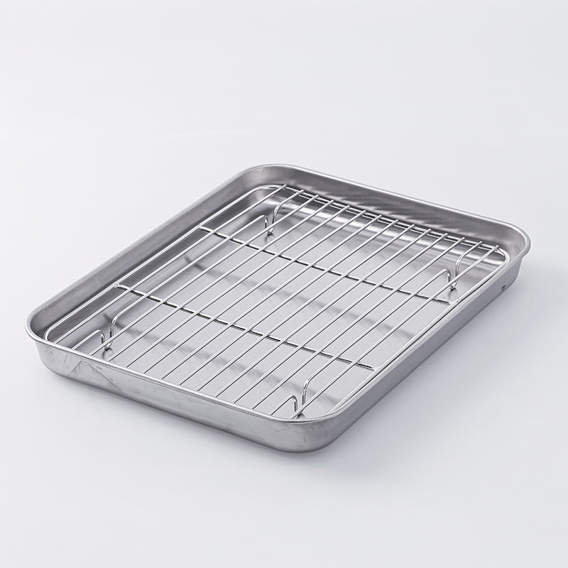 ステンレストレイ（網付）２５．５ｃｍ×２０．５ｃｍ×２．８ｃｍ ダイソー(DAISO)