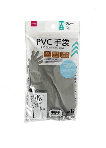 ＰＶＣ手袋（グレー、Ｍ、１組） ダイソー(DAISO)