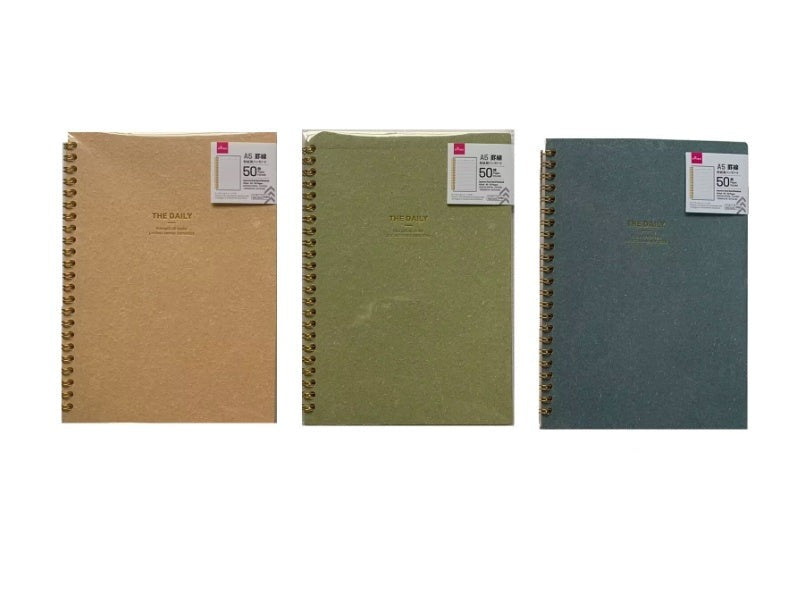 和紙風リングノート（罫線、Ａ５、５０枚） ダイソー(DAISO)