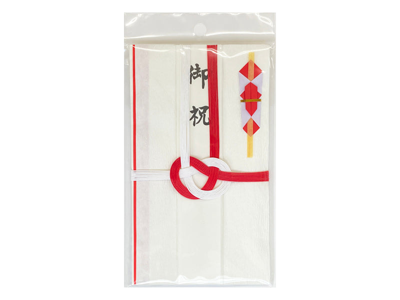 かぶせ金封（赤白７本、祝） ダイソー(DAISO)