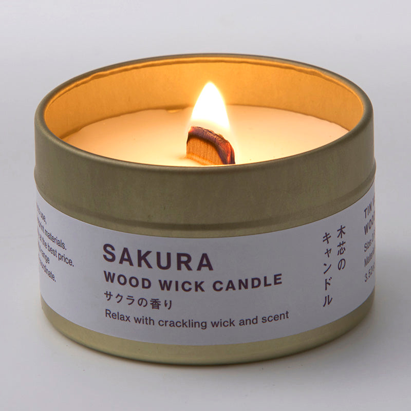 キャンドル（木芯、桜） ダイソー(DAISO)