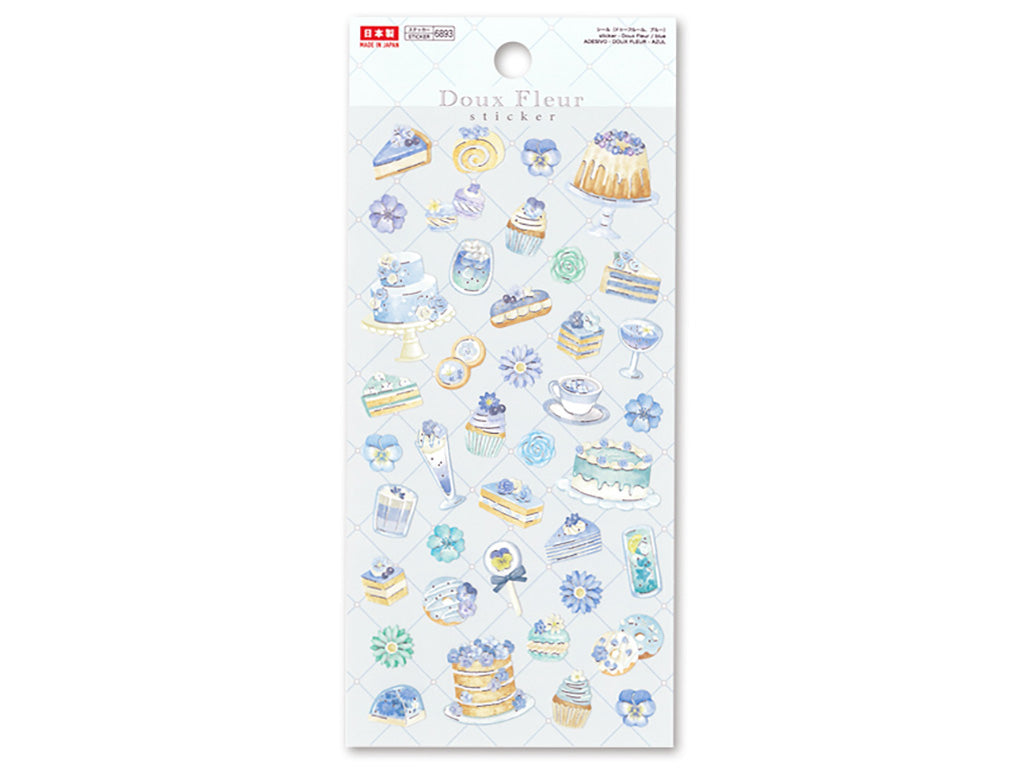 シール（ドゥーフルール、ブルー） ダイソー(DAISO)