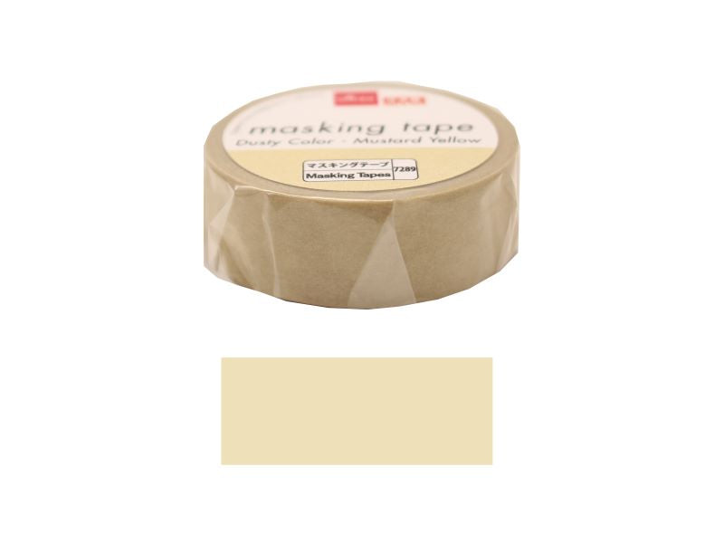 マスキングテープ（ｄｕｓｔｙ ｃｏｌｏｒ、マスタードイエロー） ダイソー(DAISO)