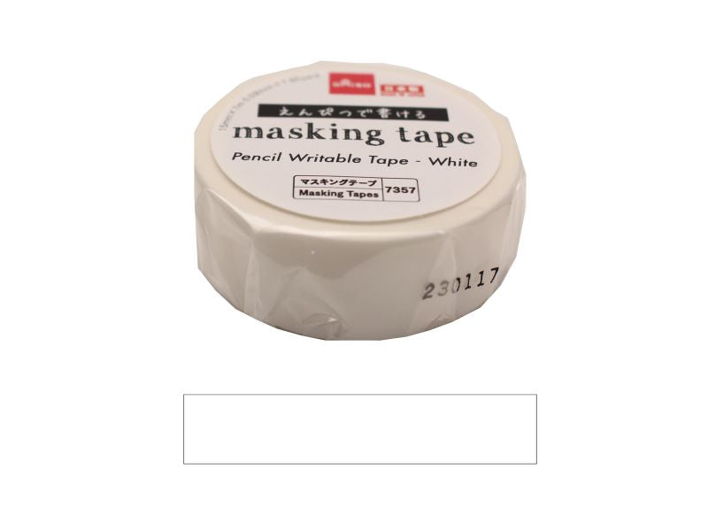 マスキングテープ（鉛筆でも書けるテープ、ホワイト） ダイソー(DAISO)