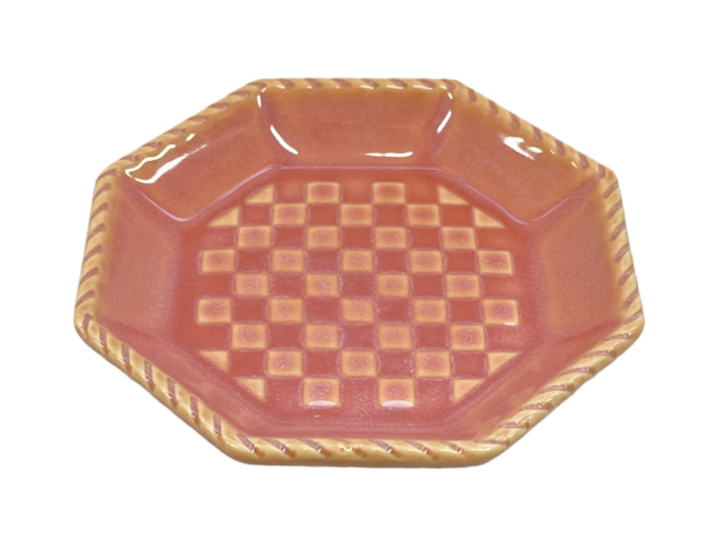 豆皿（八角、ピンク） ダイソー(DAISO)