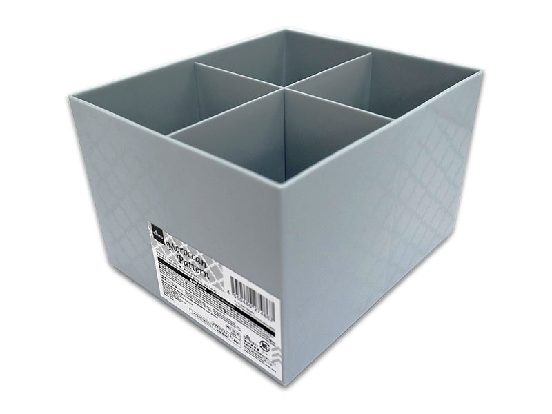 仕切ＢＯＸ（モロッカン柄、オールドブルー） ダイソー(DAISO)