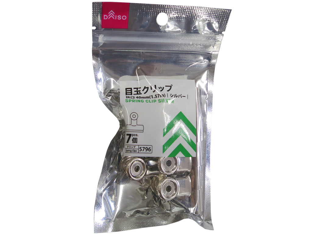 目玉クリップ シルバー ダイソー(DAISO)