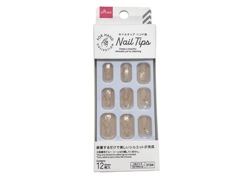ネイルチップ（ハンド、パールクリアベージュ） ダイソー(DAISO)