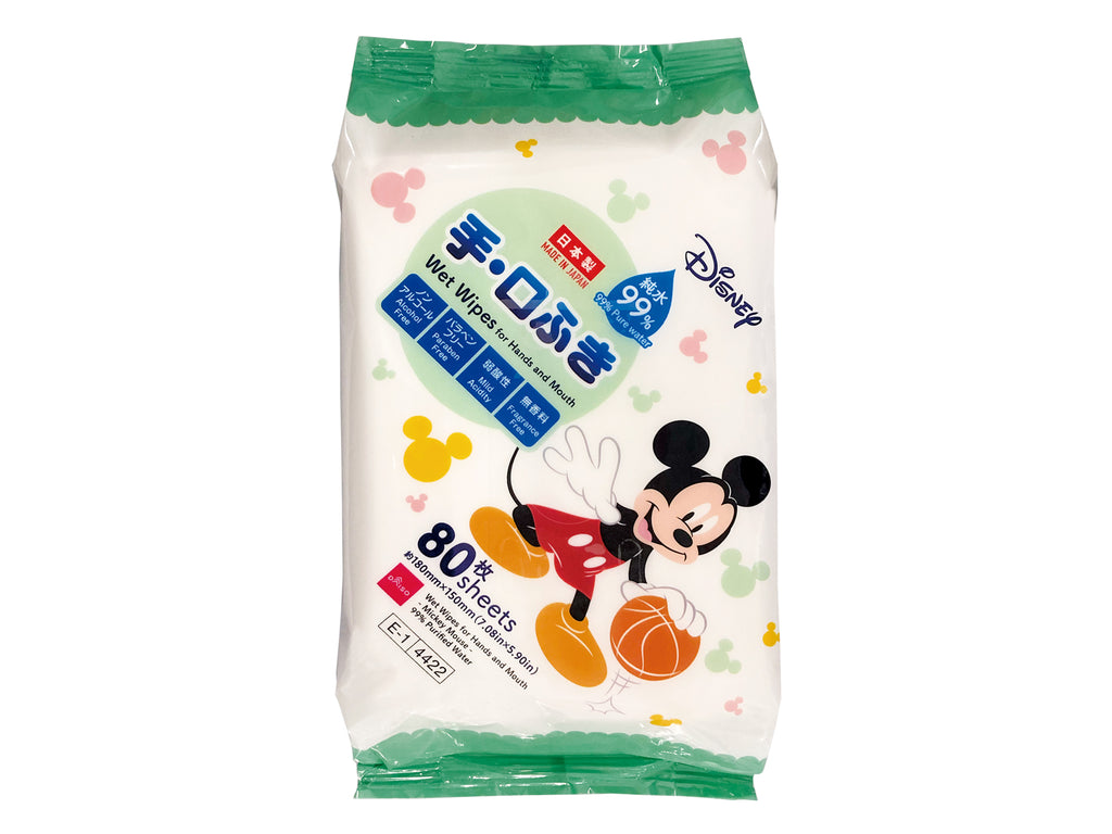 手口ふき、純水９９％、８０枚（ミッキー） ダイソー(DAISO)
