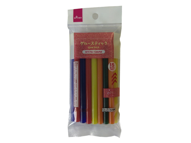 グルースティック（カラフル、１５本） ダイソー(DAISO)