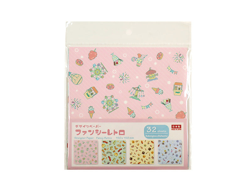 デザインペーパー（ファンシーレトロ、３２枚） ダイソー(DAISO)