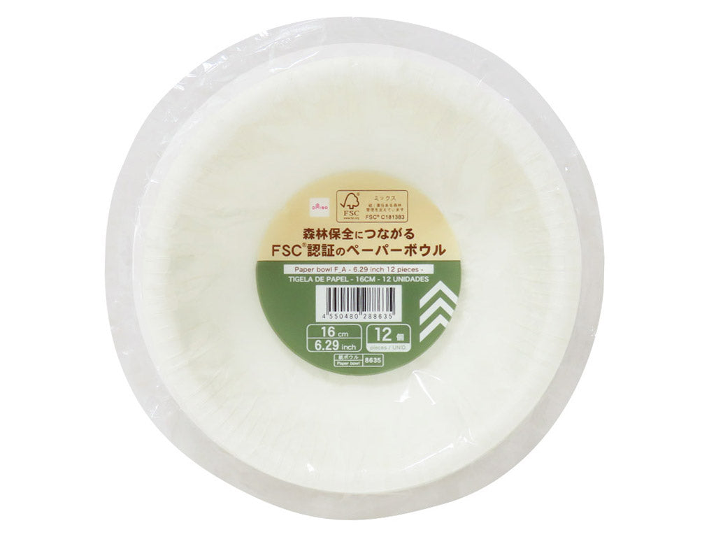 ペーパーボウルＦ＿Ａ（１２個） ダイソー(DAISO)