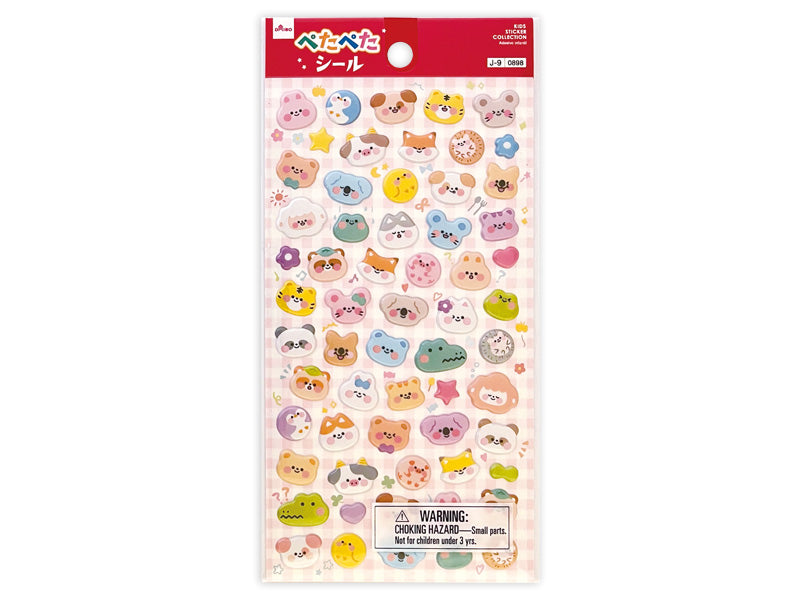 ステッカー７（７、どうぶつ、フェイス） ダイソー(DAISO)