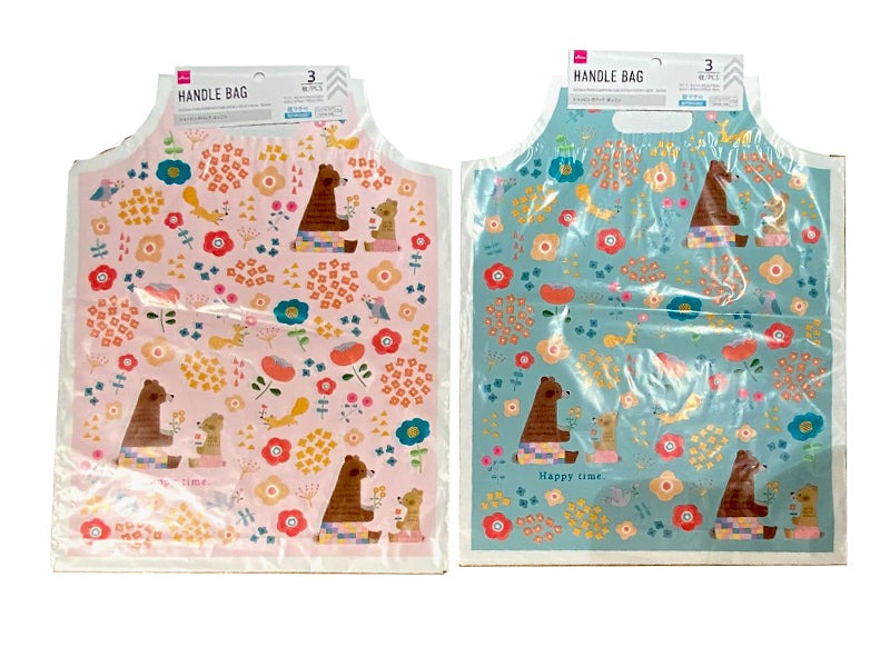 ショッピングバッグ（ほっこり、３枚） ダイソー(DAISO)