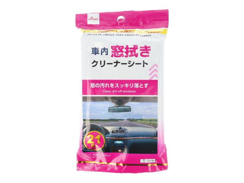 車内窓拭きクリーナーシート ２１枚入 ダイソー(DAISO)