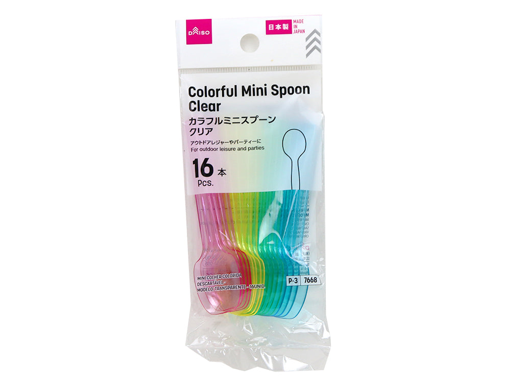 カラフルミニスプーン（クリア、１６本） ダイソー(DAISO)