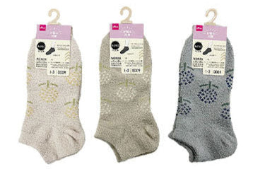 ショートソックス（お悩み対策、ショートモール、花柄） ダイソー(DAISO)