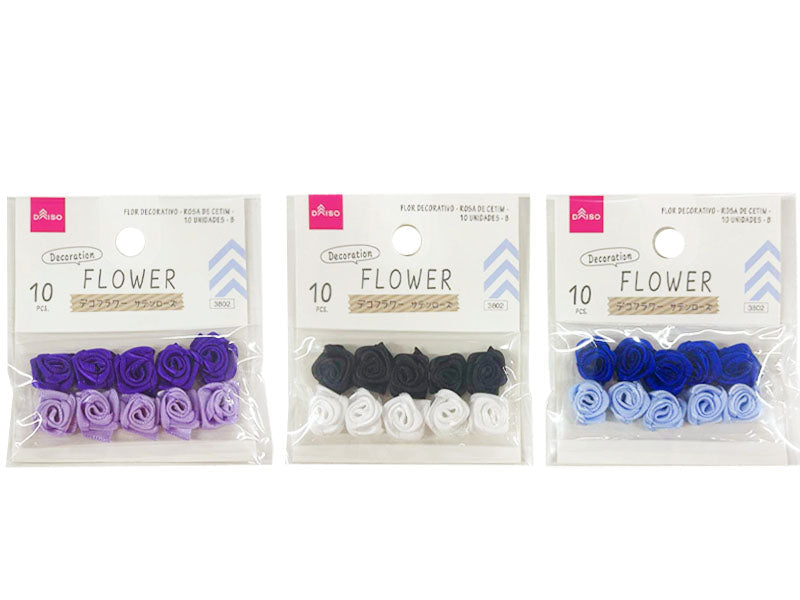 デコフラワー（サテンローズ、１０個、Ｂ） ダイソー(DAISO)