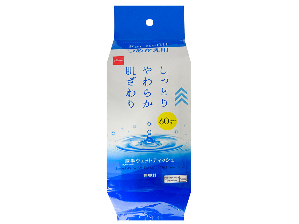 ボトルウェットティッシュ（詰替用、厚手、６０枚） ダイソー(DAISO)