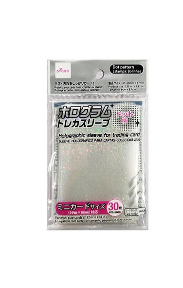 ホログラムトレカスリーブ（ミニサイズ対応、ドット柄、３０枚） ダイソー(DAISO)