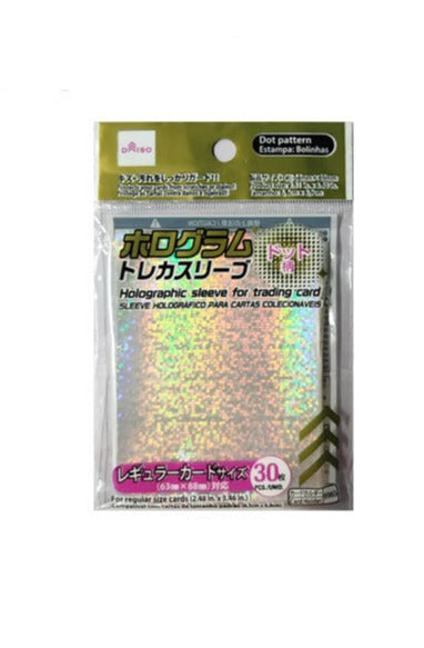ホログラムトレカスリーブ（レギュラーサイズ対応、ドット柄、３０枚） ダイソー(DAISO)