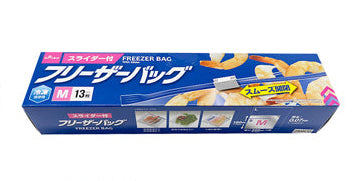 フリーザーバッグ（スライダー付、Ｍ、１３枚、冷凍保存用） ダイソー(DAISO)
