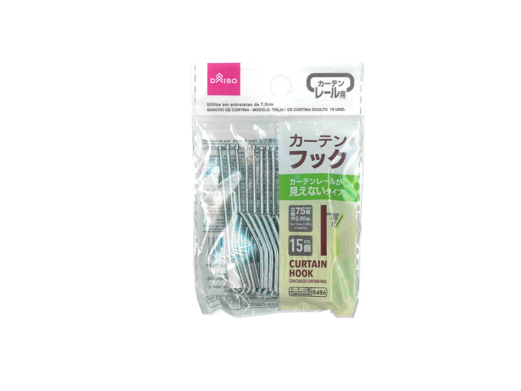 カーテンフック（カーテンレールが見えないタイプ、１５個） ダイソー(DAISO)