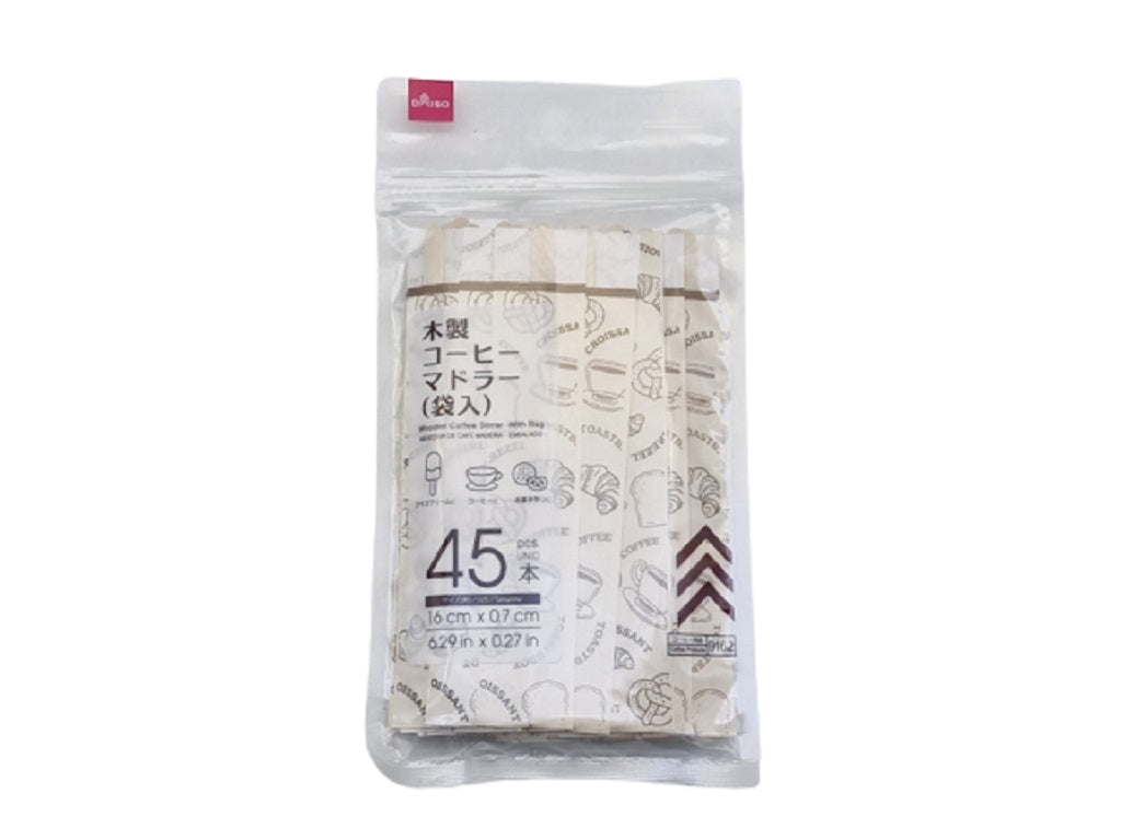 木製コーヒーマドラー（袋入、４５本） ダイソー(DAISO)