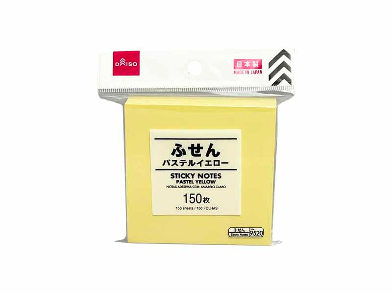 ふせん（１５０枚、パステルイエロー） ダイソー(DAISO)