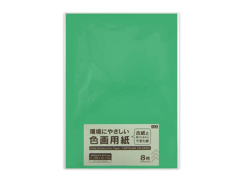 色画用紙（みどり、８枚） ダイソー(DAISO)