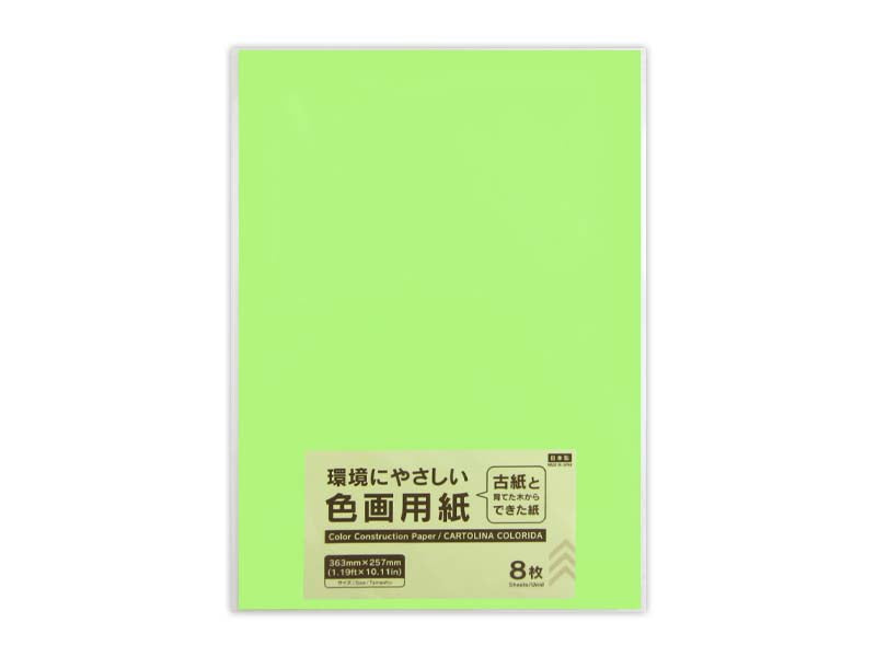 色画用紙（わかくさ、８枚） ダイソー(DAISO)