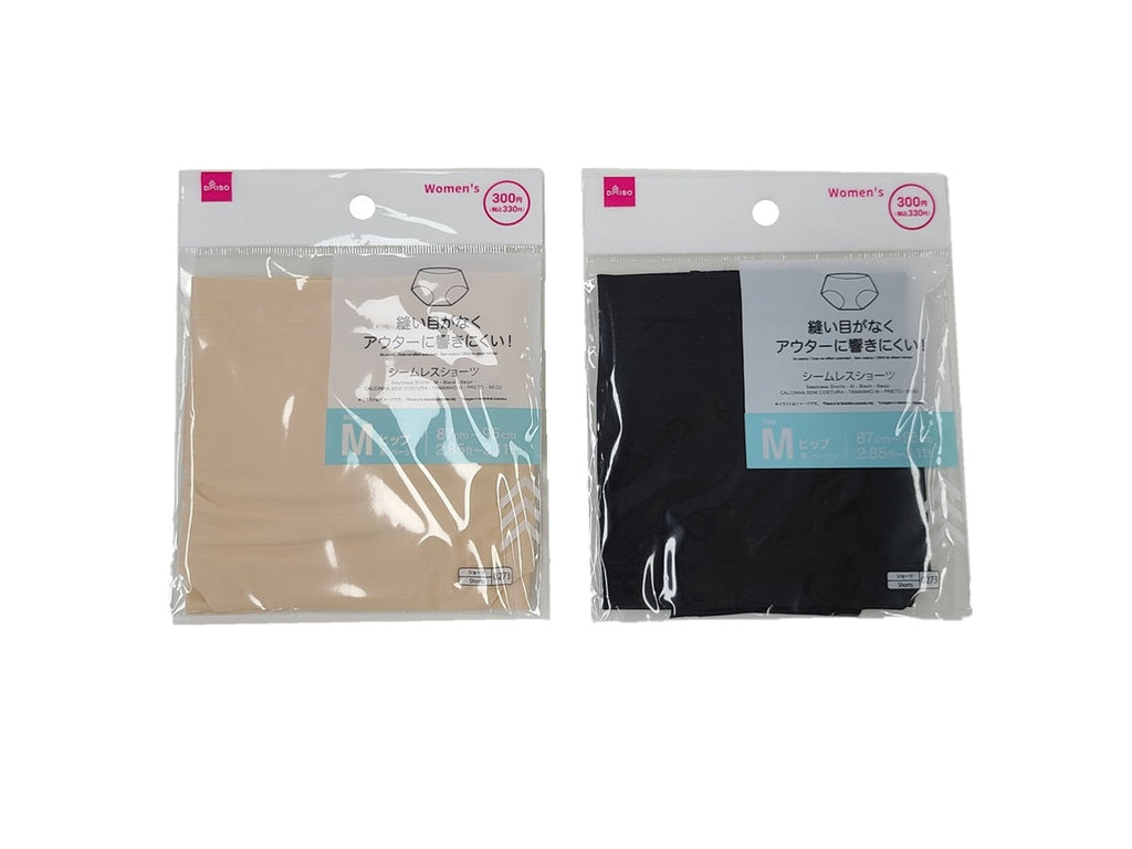 シームレスショーツ（Ｍ、黒、ベージュ） ダイソー(DAISO)