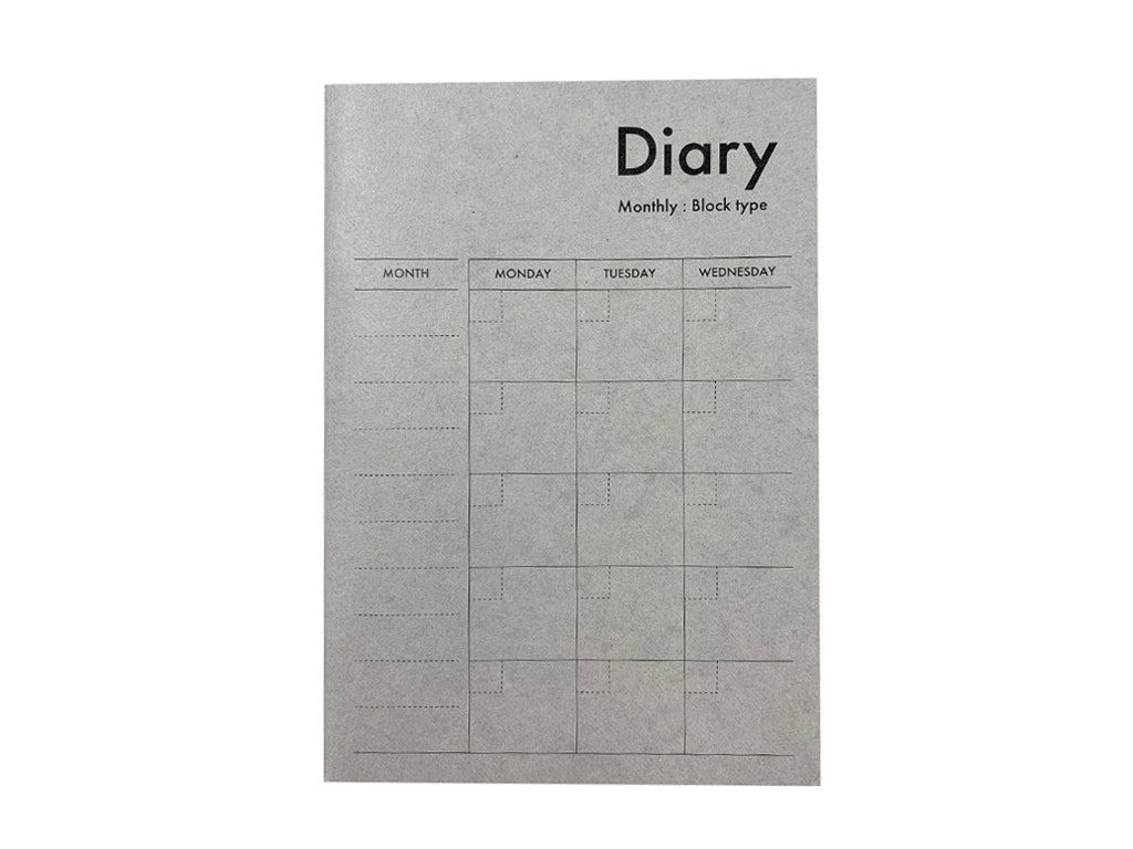 いつからでもはじめられる手帳（Ｂ６、４８ページ、グレー） ダイソー(DAISO)